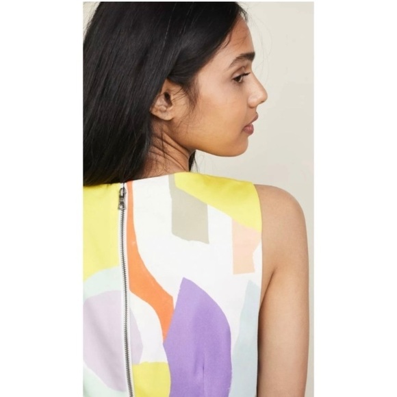 Alice + Olivia Clyde Printed Geo Collage A-Line Shift Dress NWOT - Picture 5 of 13